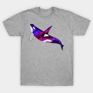 Orca with galaxy in watercolor T-Shirt